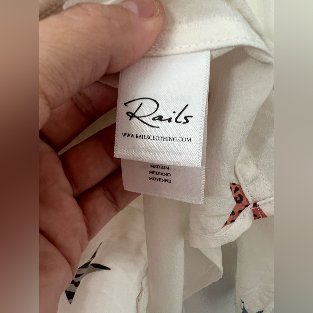 Rails Multicolor Star Print Button Down Shirt - image 8